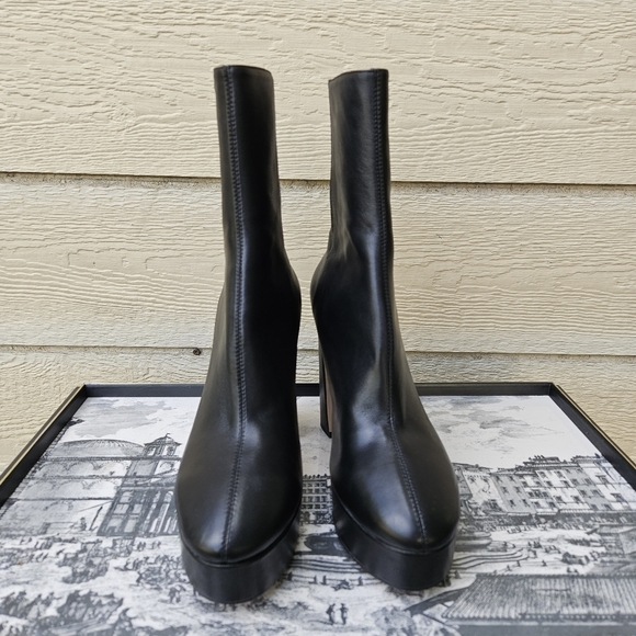 Lola Cruz black leather platform Leste boots EU 41 - Picture 2 of 11